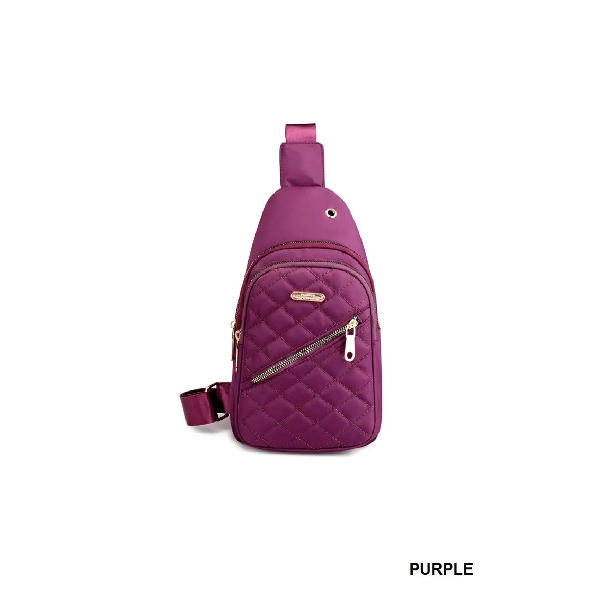 Quilted Multi‑Pocket Crossbody Sling Bag – Lightweight, Waterproof Design